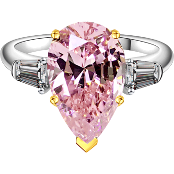 Hot Sale Pear Cut Custom Rings Luxurious Diamond Ring Rings Jewelry Women 18k Gold